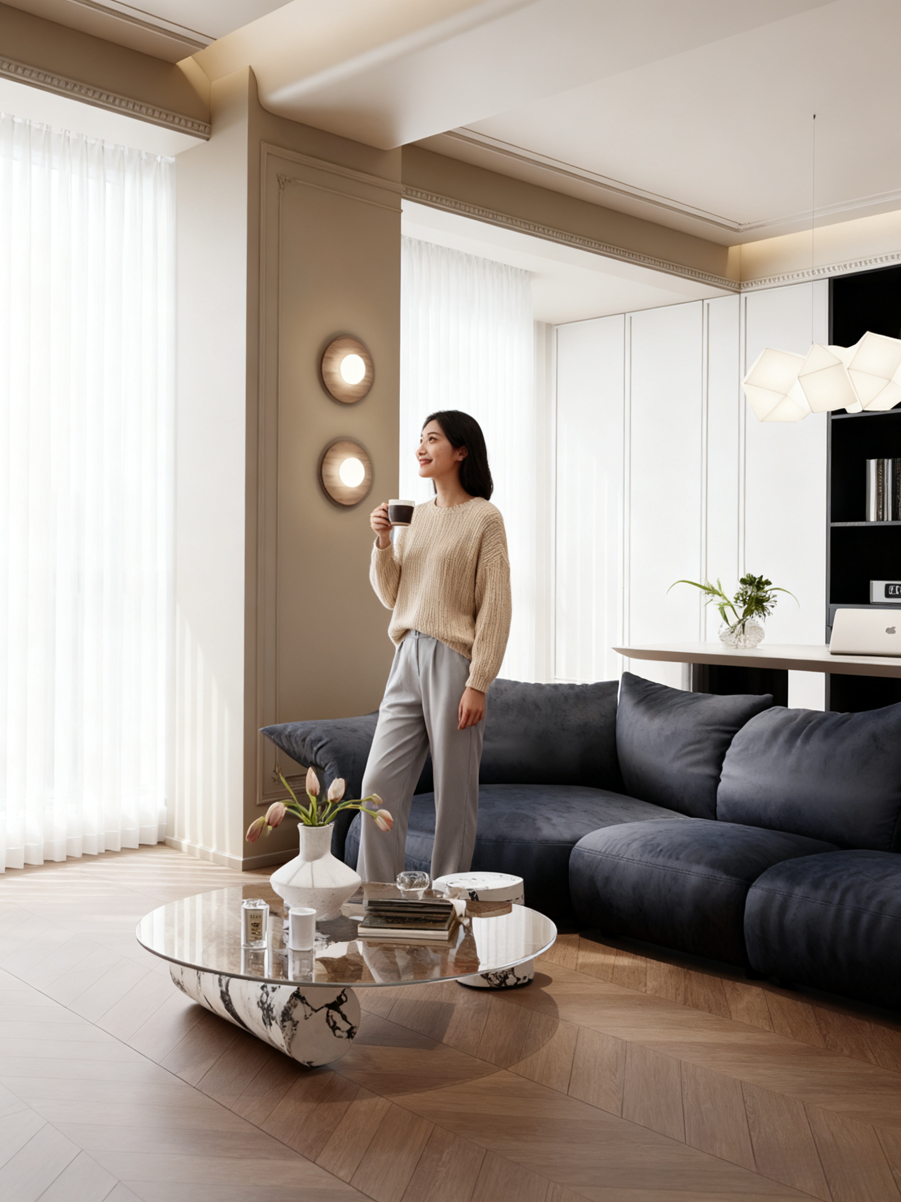 絲絨理石系列 | 云漫石：于靜謐空間，邂逅純凈詩意(圖3)